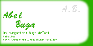 abel buga business card